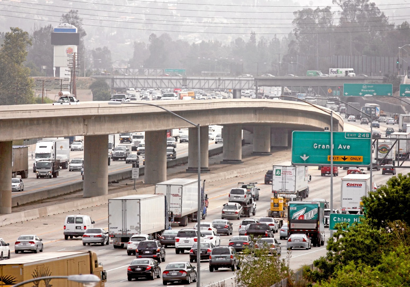 Traffic on a freeway