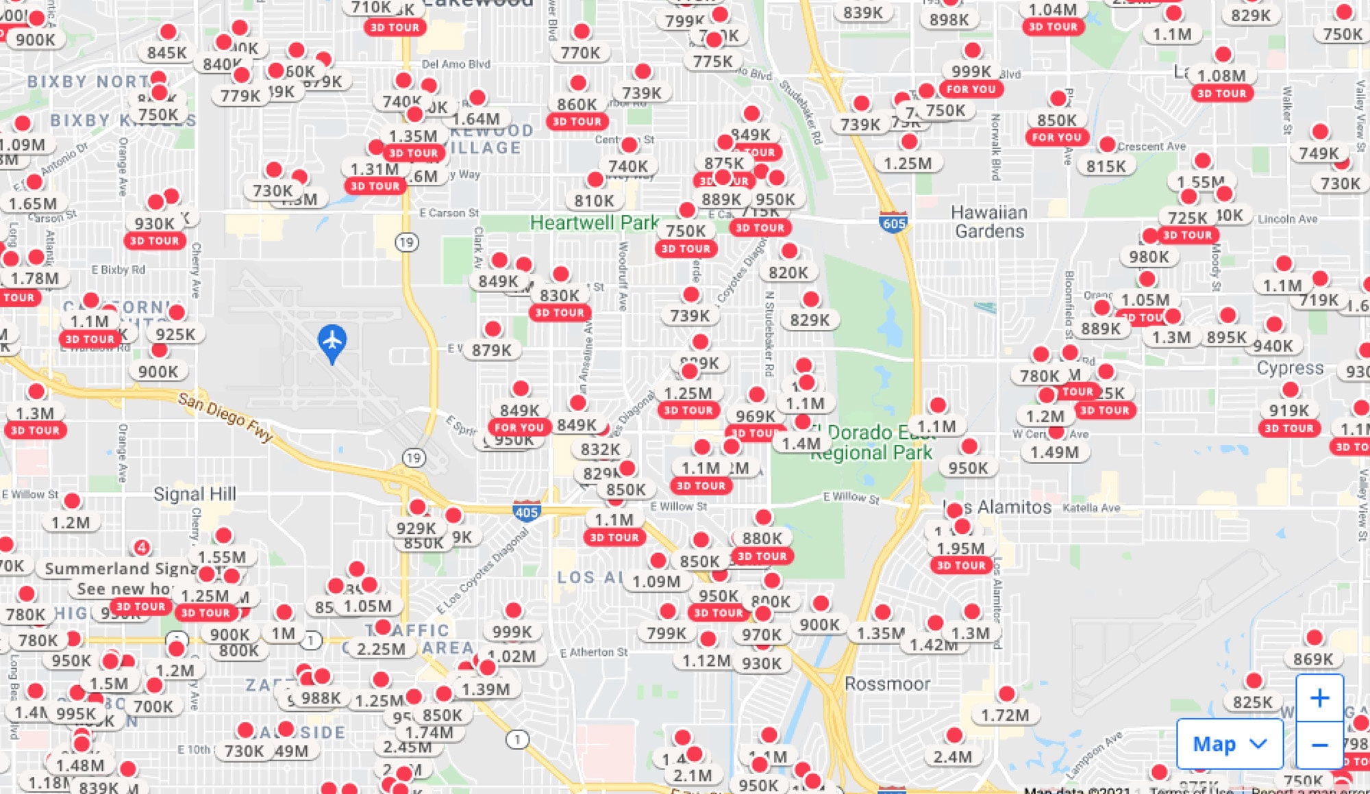 Expensive home prices in Los Angeles County